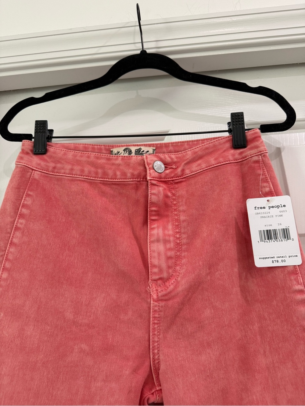 We The Free Coral Pink Flare Jeans - Make an offer! - Picture 3 of 4
